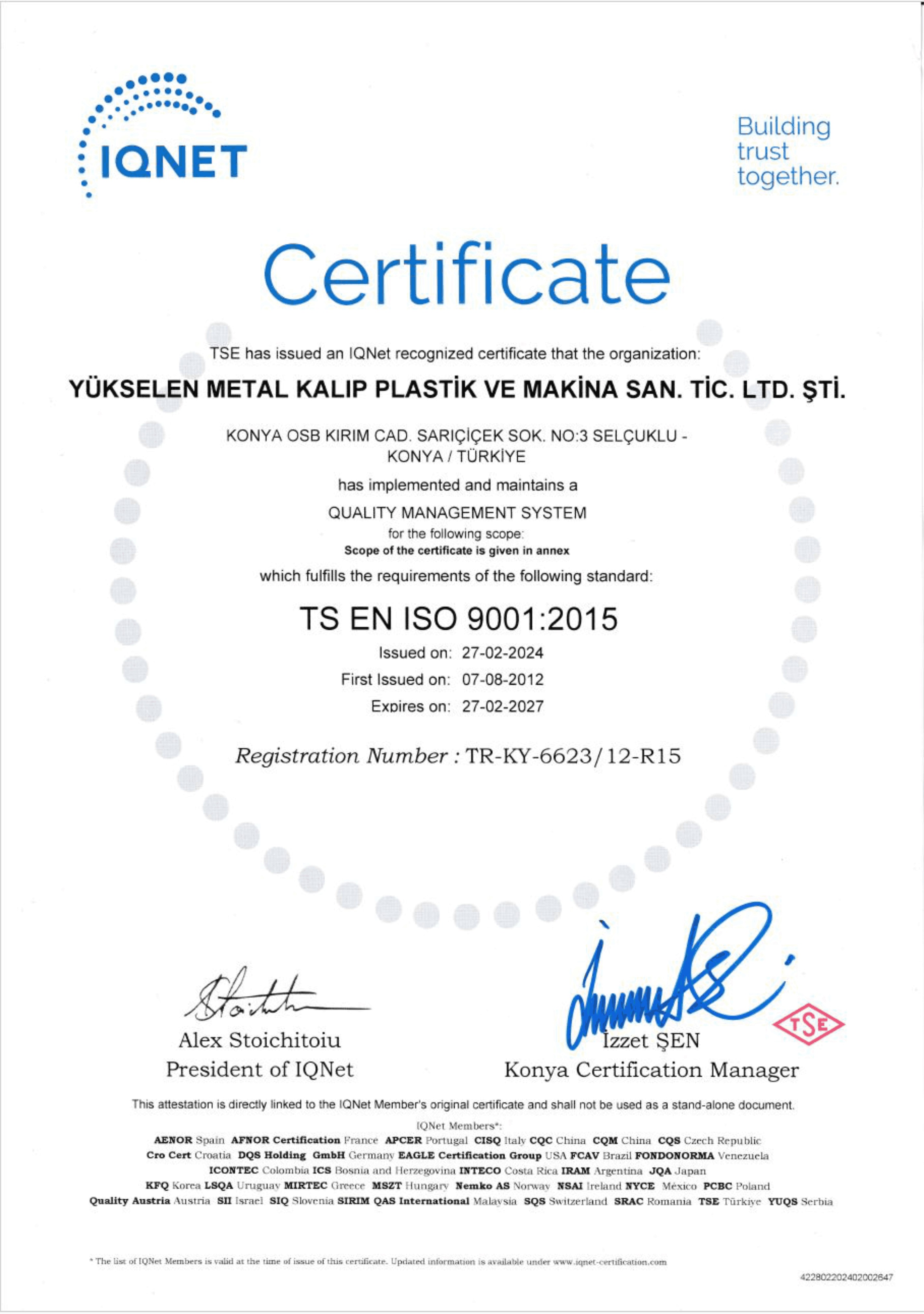 QUALİTY MANAGEMENT SYSTEMS