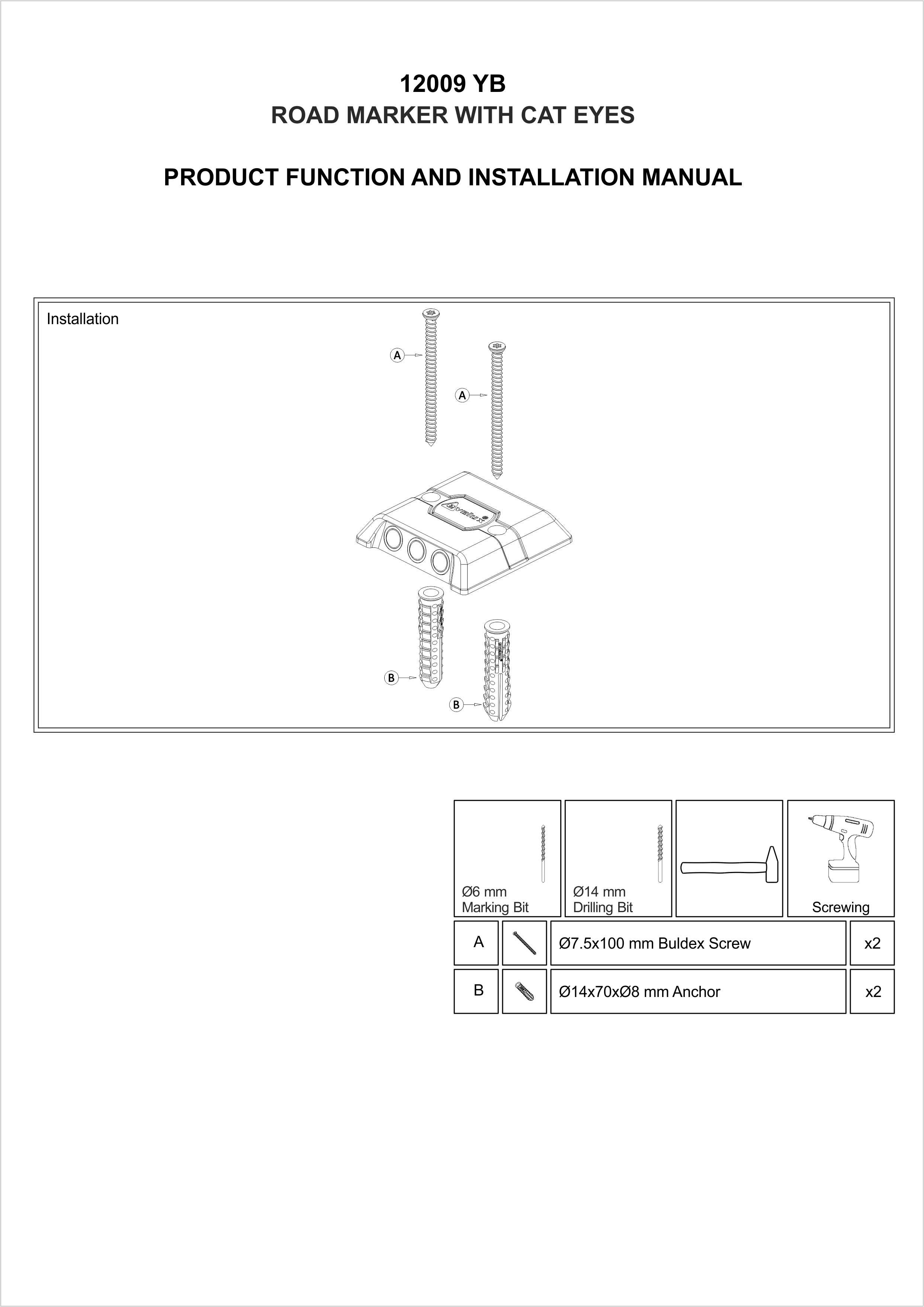 12009 YB INSTALLATION MANUAL