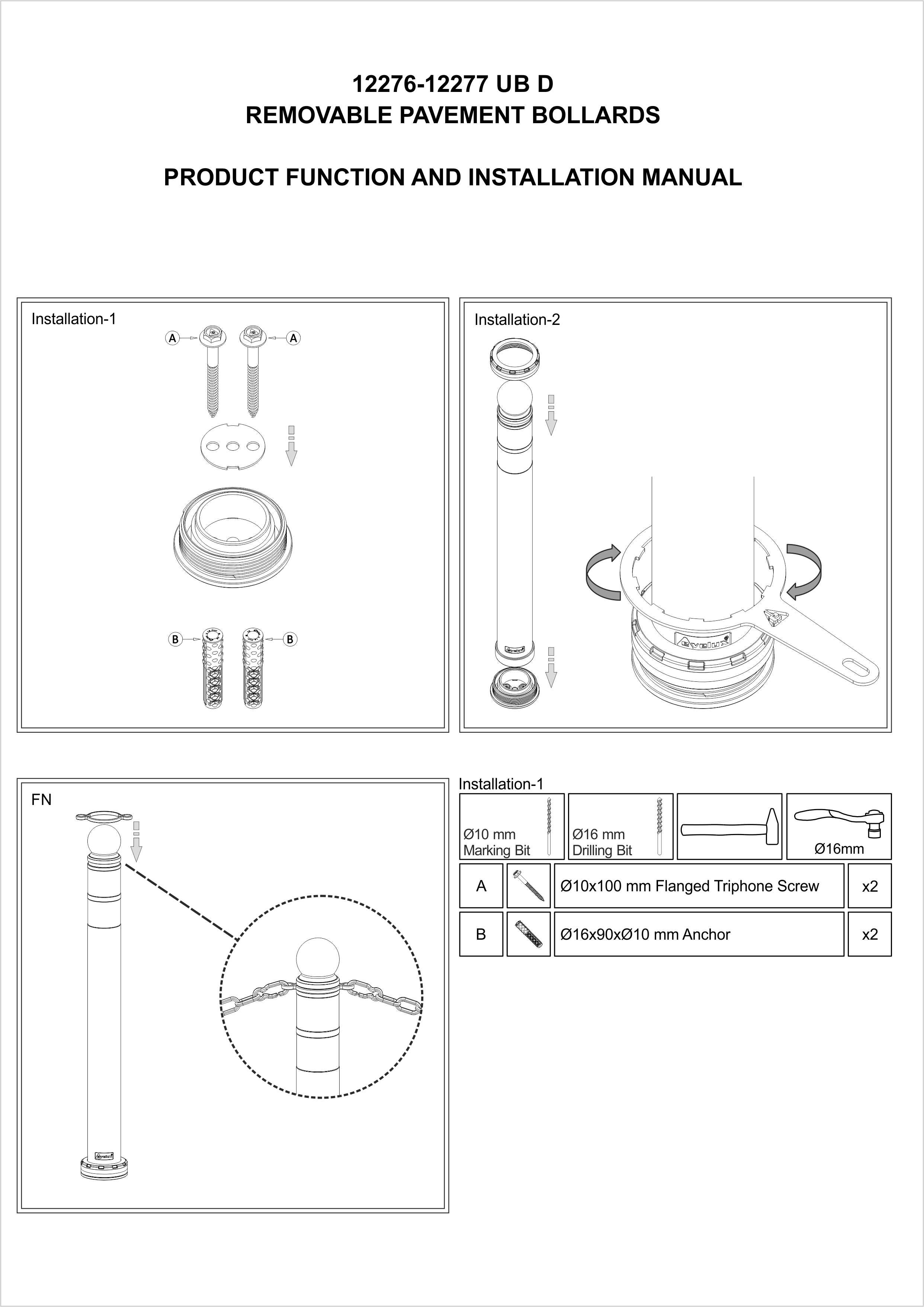 12276 UB D INSTALLATION MANUAL
