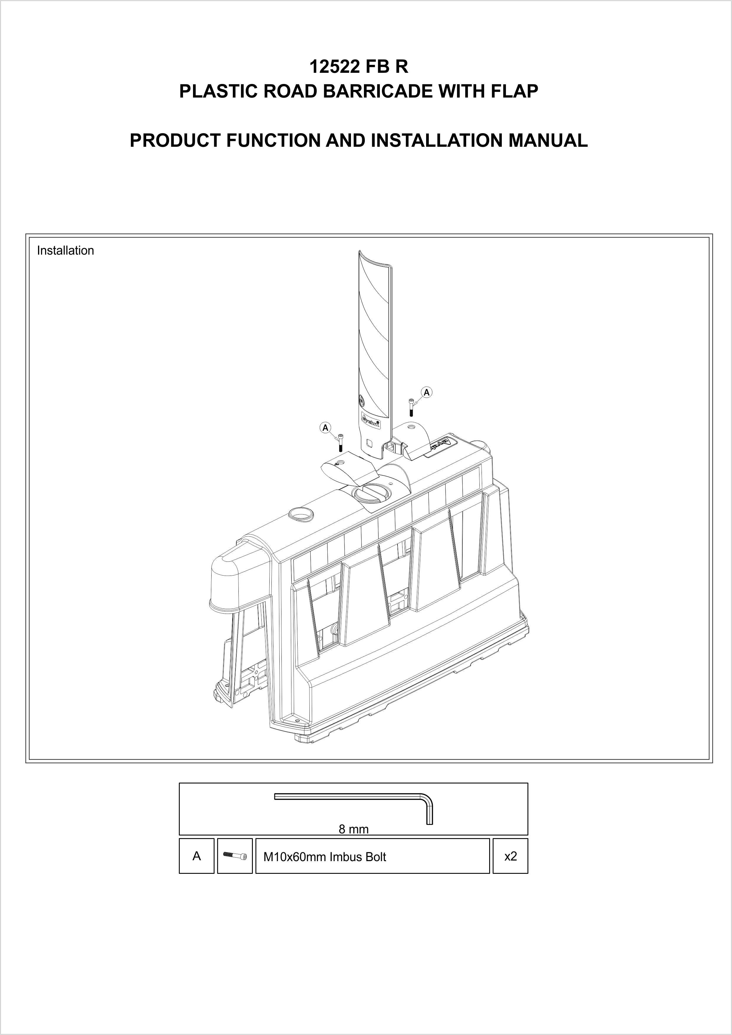 12522 FB R INSTALLATION MANUAL