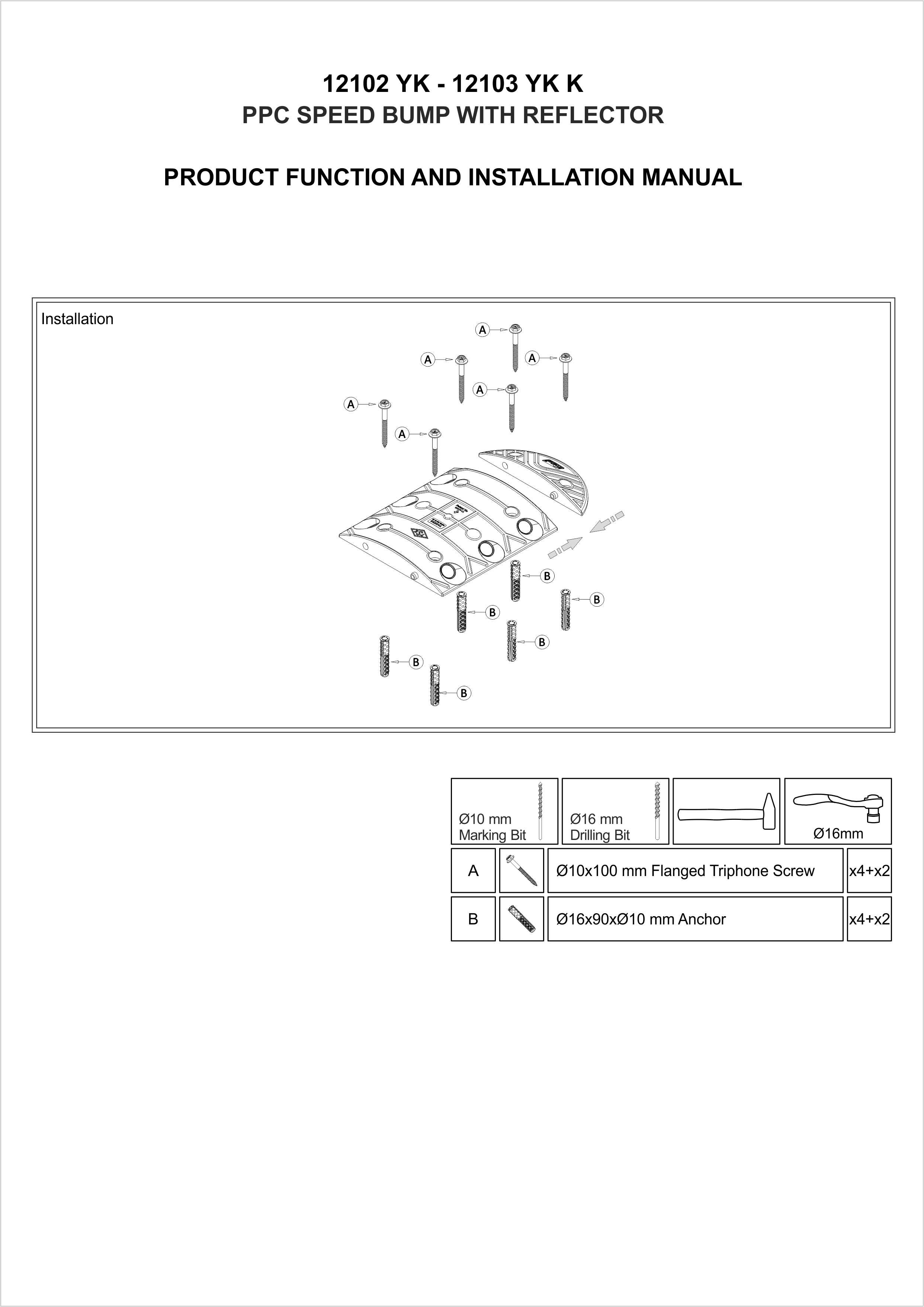 12102 YK - 12103 YK K INSTALLATION MANUAL