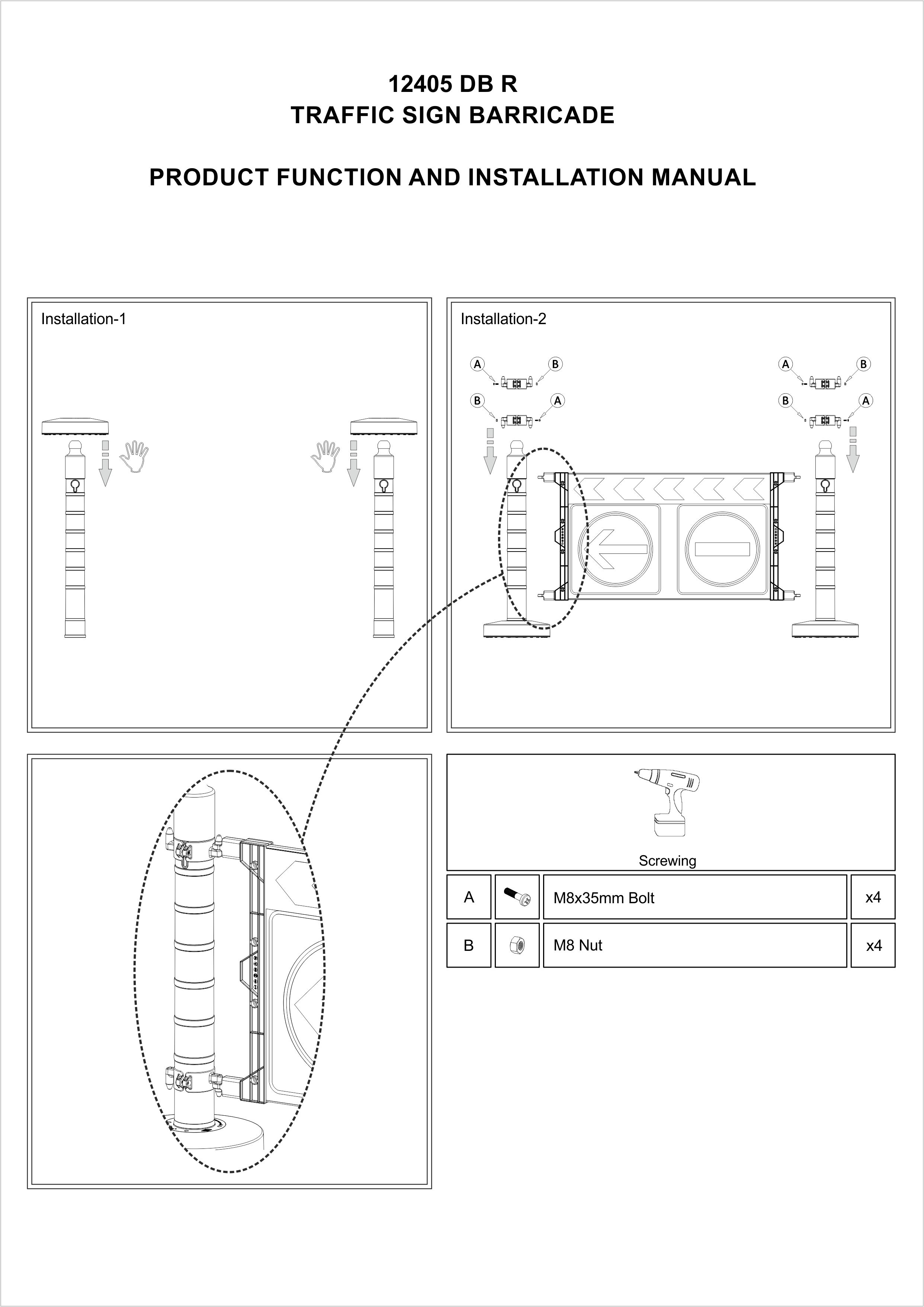 12405 DB R Összeszerelési útmutató