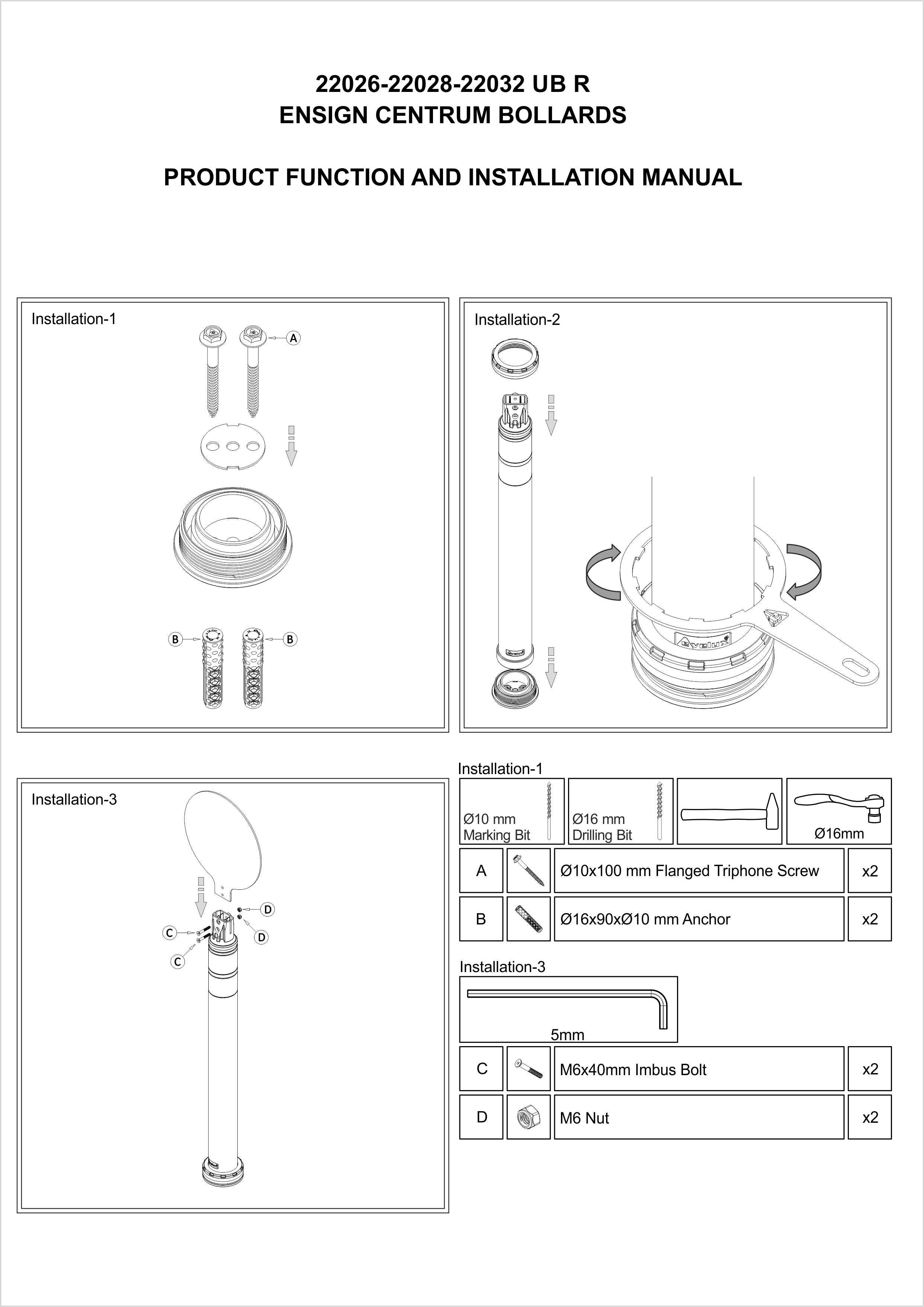 22026 UB R INSTALLATION MANUAL