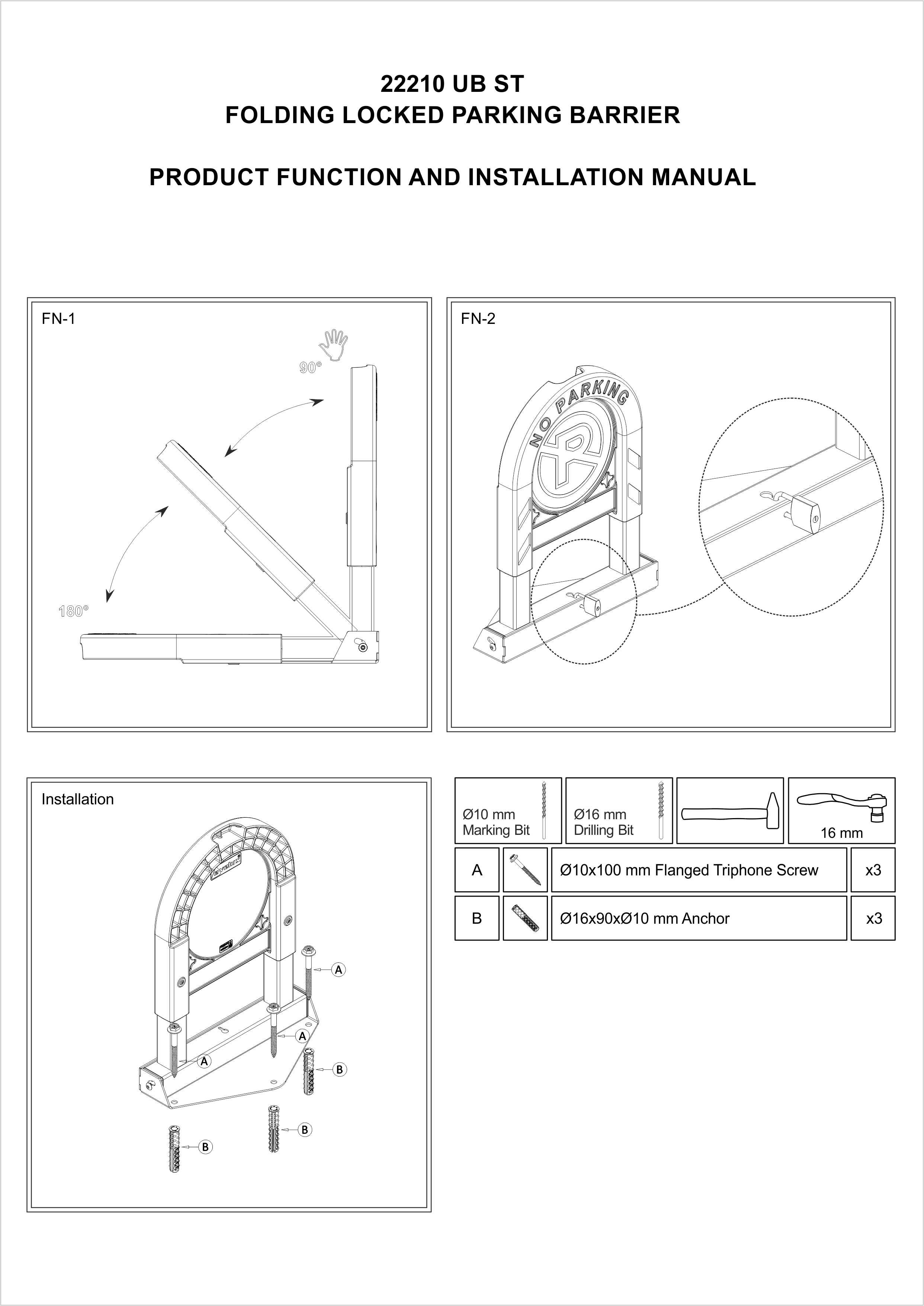 22210 UB ST INSTALLATION MANUAL