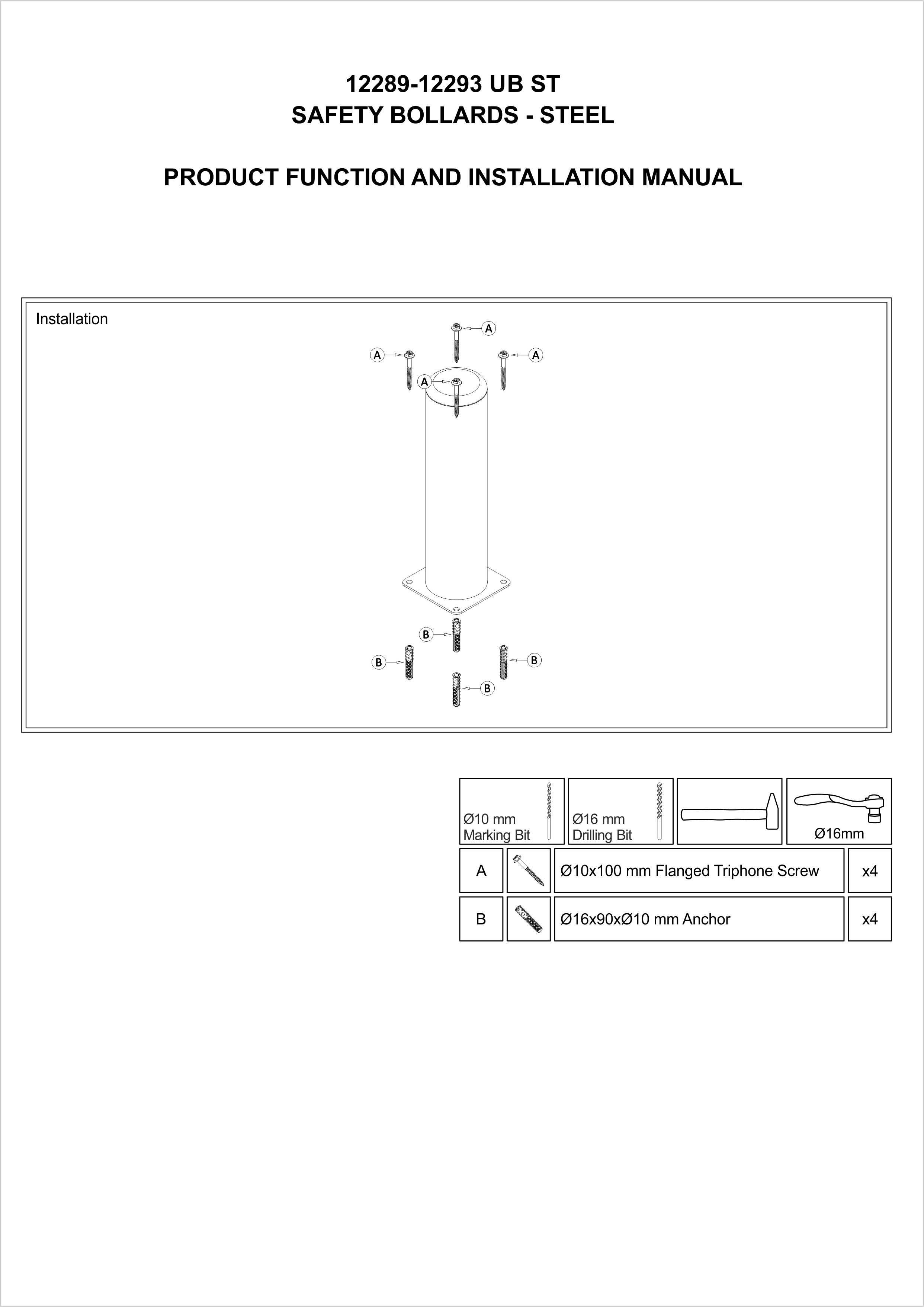 12293 UB ST INSTALLATION MANUAL