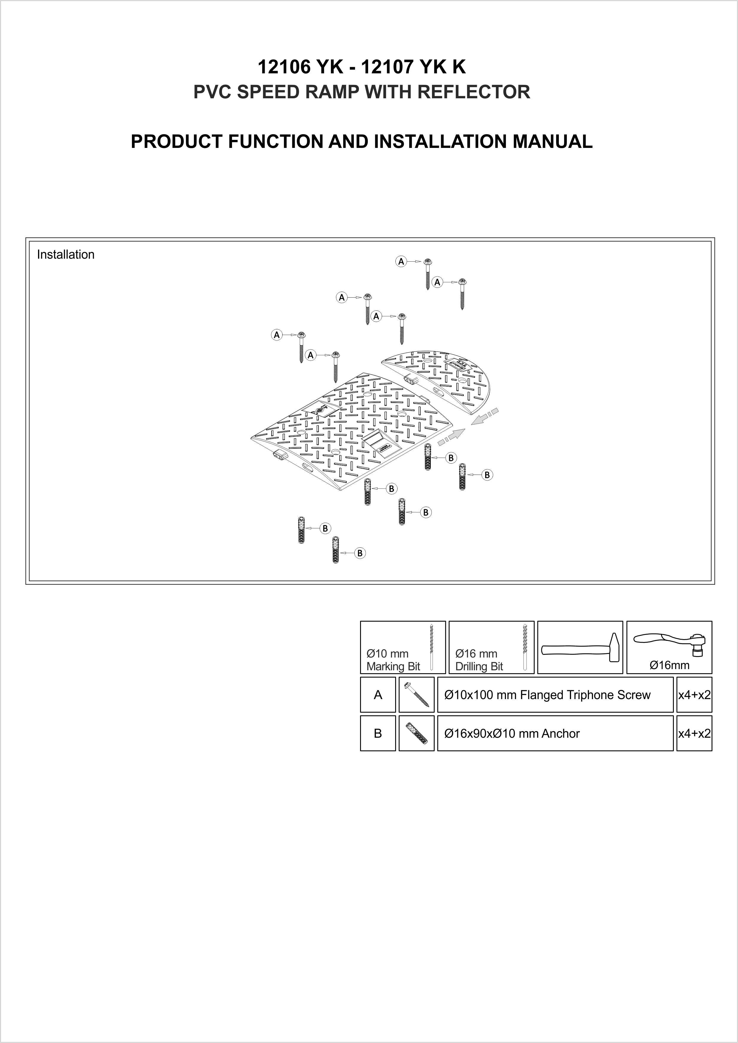12106 YK - 12107 YK K INSTALLATION MANUAL