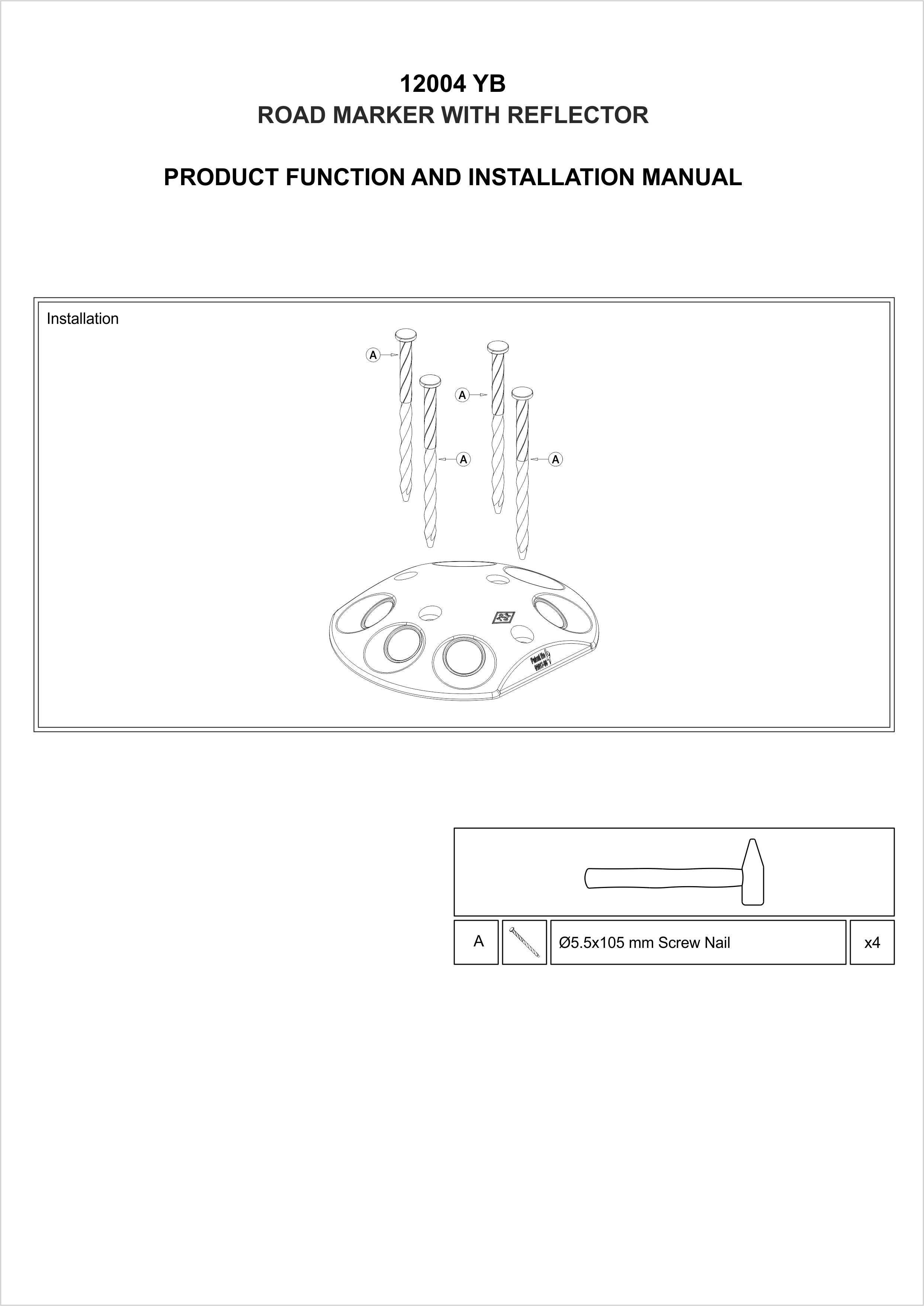 12004 YB INSTALLATION MANUAL