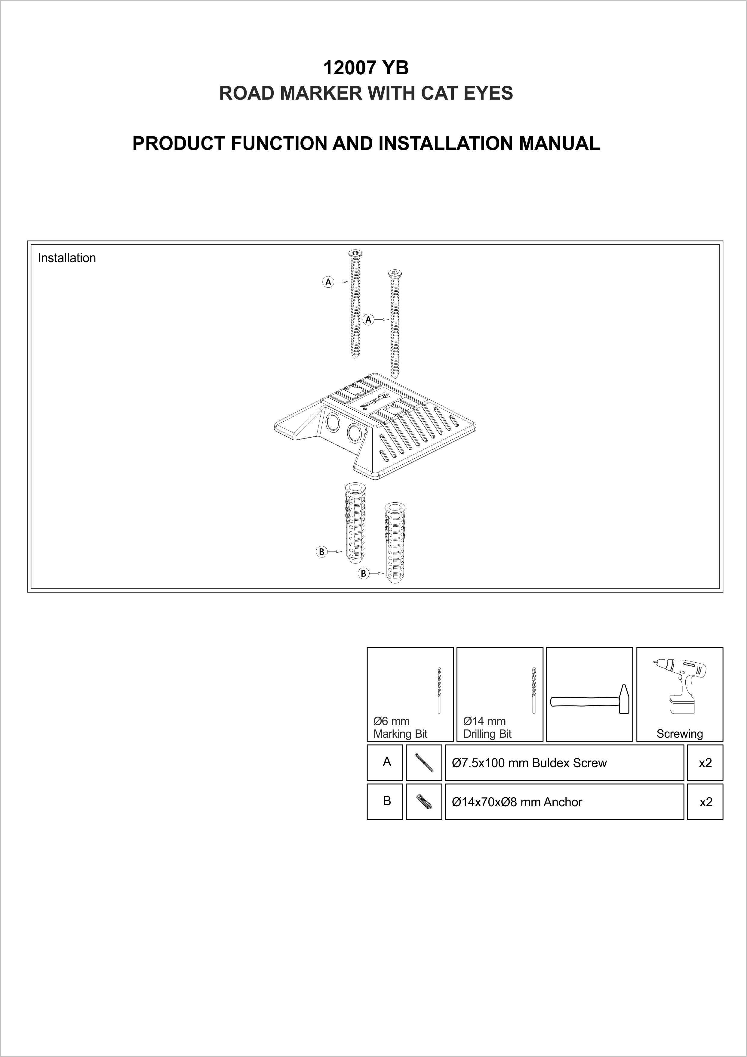 12007 YB INSTALLATION MANUAL