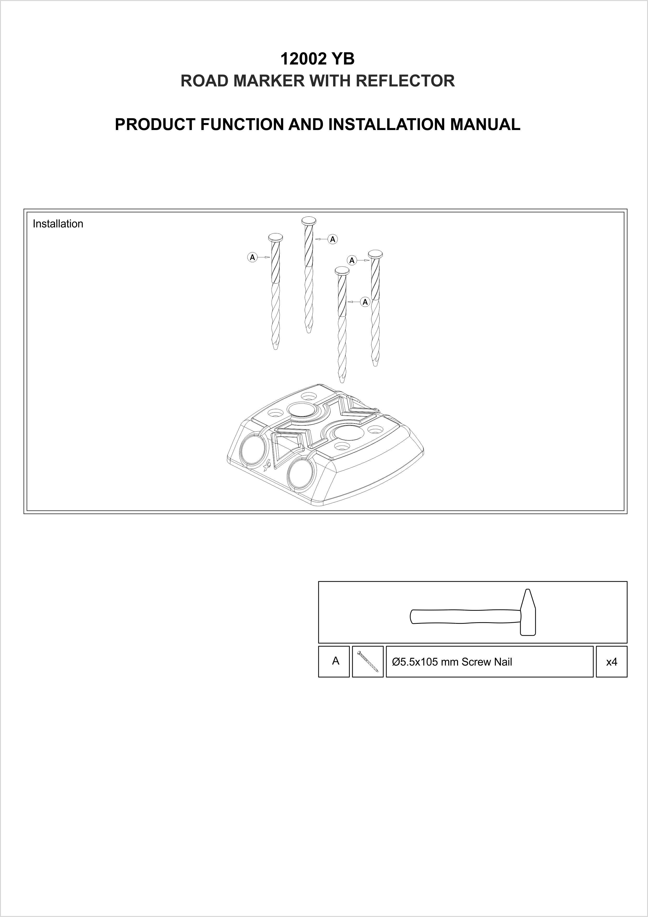 12002 YB INSTALLATION MANUAL