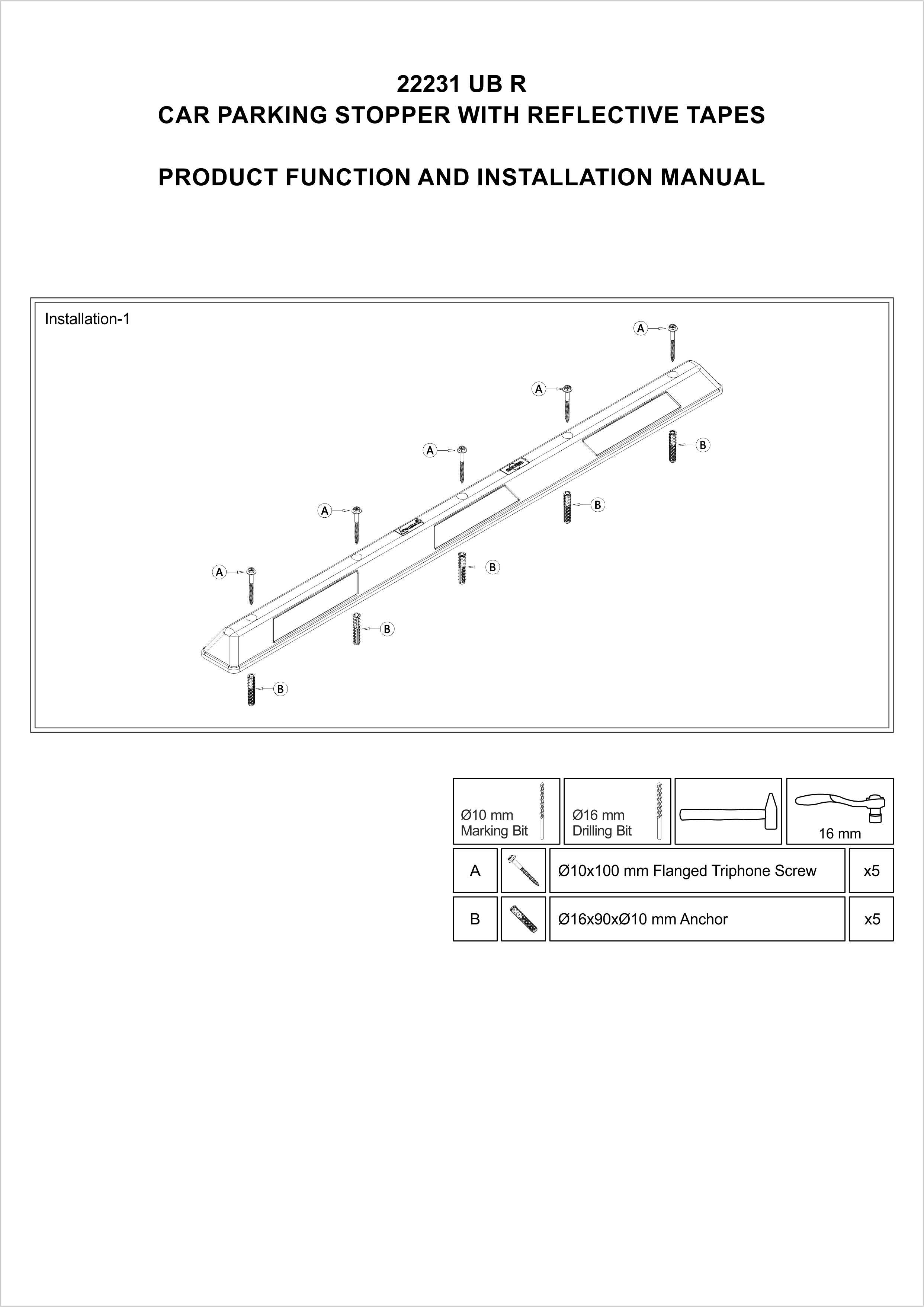 22231 UB R INSTALLATION MANUAL
