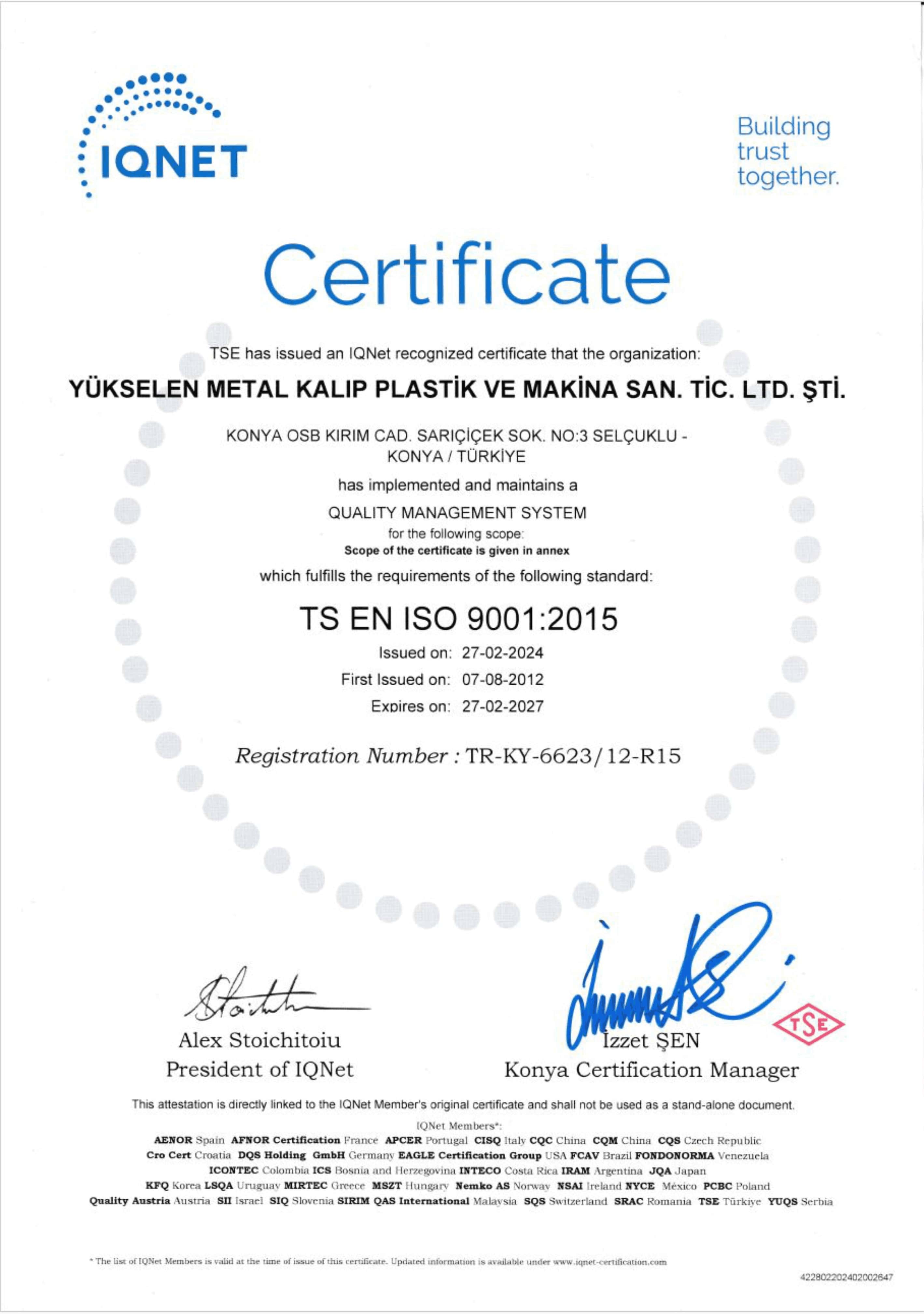 QUALİTY MANAGEMENT SYSTEMS