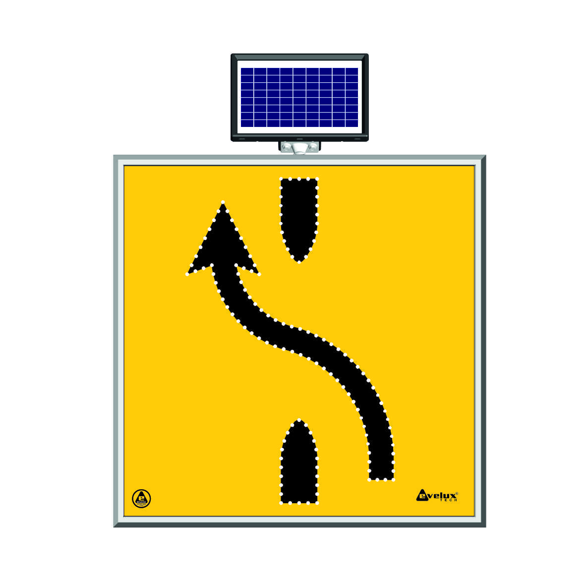 11700 S-LD – Alt.9 Napelemes LED Biztonsági Figyelmeztető Jelzés