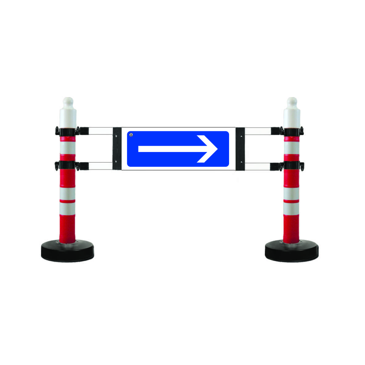 12407 DB R Osztó Oszlopok Figyelmeztető Táblákkal