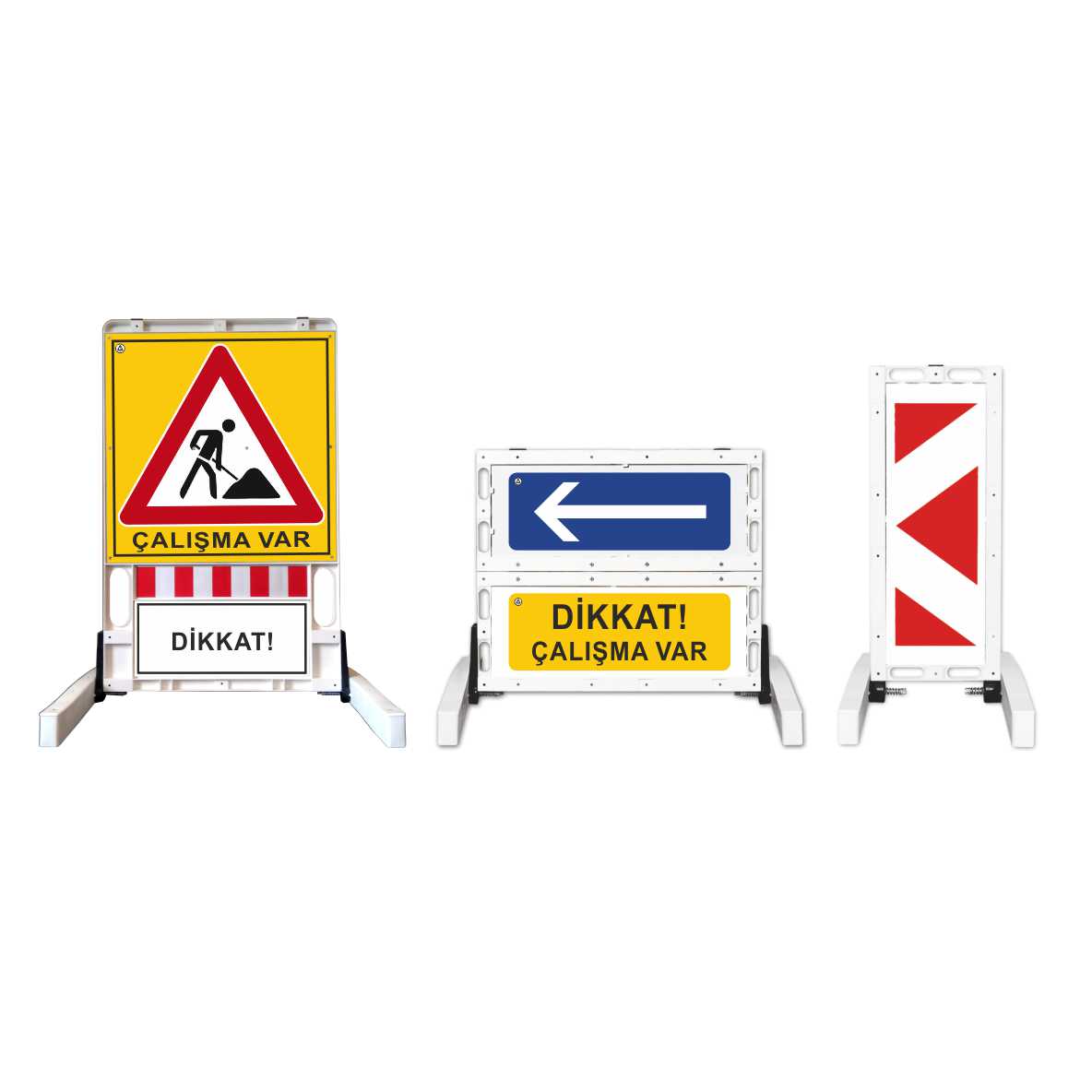 Összecsukható figyelmeztető táblák